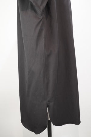 HS-ATTIRE / Collarless Pigue Semi-long Shirt