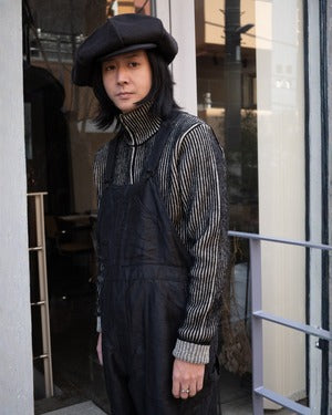 Nigel Cabourn OX'ed Silver / Coal Miner Dungarees All-in-one (221105)