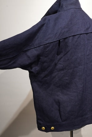 KONNO / 型破り ’’陸式’’ Heavy Linen Canvas Denim Jacket  (220890)