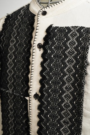 CURRENTAGE / A2544FB316　Jacquard Embroidered Shirt