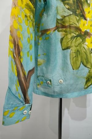 PERIOD FEATURES /  Silk Screen Hand Printing Blouson