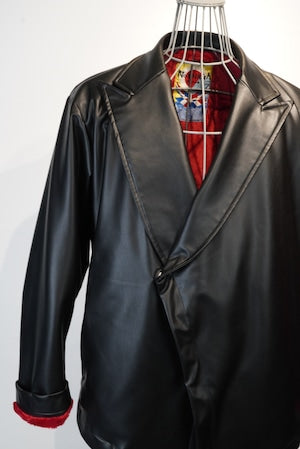 NOBNAGA Paris /  Faux Leather Biker Jacket    (220824)