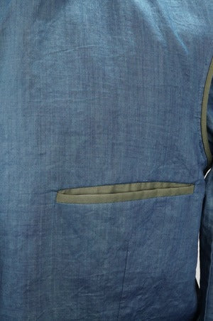 m's braque / ”AMAMI HAND INDIGO” (奄美染めインディゴ）Safari Jacket