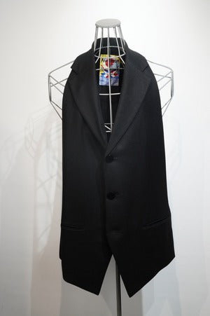 NOBNAGA Paris / Single-Breasted Notched-Lapel Long Gilet