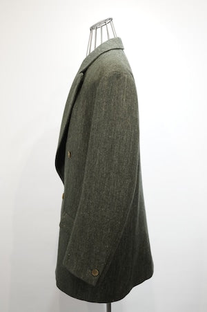 HAVERSACK / Wool Linen Herringbone Tweed  Double Breasted Jacket
