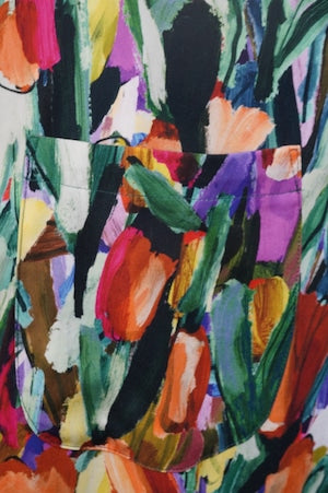 m's braque /  Flower Print Long Sleeve Aloha Shirt