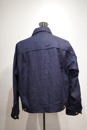 KONNO / 型破り ’’陸式’’ Heavy Linen Canvas Denim Jacket  (220890)