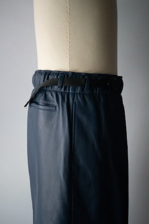 REVERBARATE / REV-24AW-LP01  LEATHER BELTED TROUSERS