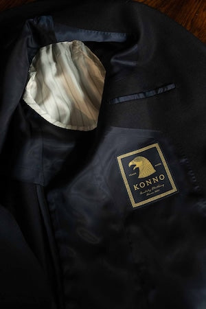 KONNO / 正統型 ''弍式'' 鬼ギャバ　濃紺 Double Navy Blazer Jacket  (220888)