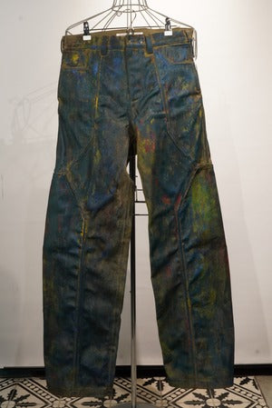 OPPOSE DUALITY   ''10Pocket Panel Denim Pants Painted''  (220951)