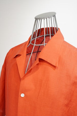 NOBNAGA Paris / OPEN COLLAR HALF SLEEVE SHIRT