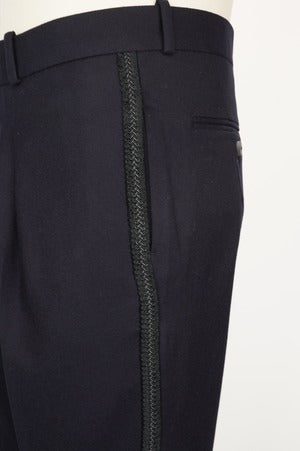 M's braque/Wool Cashmere 1 Tucked Side-Stitched Pants