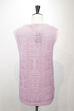 87 Avril 90//''ALIEN CROCHET'' Knit Vest  (Women's)