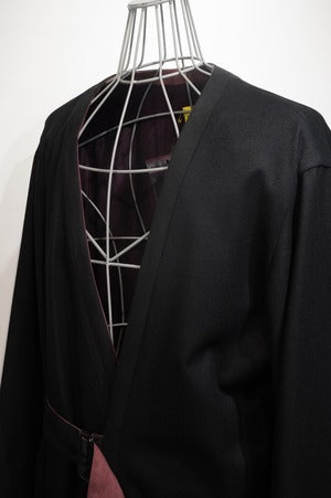NOBNAGA Paris / ASYMMETRY NO-COLLAR REVERSIBLE COAT