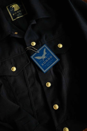 KONNO / 正統型 ''伍式''  鬼ギャバ  濃紺 Denim Jacket (220890)