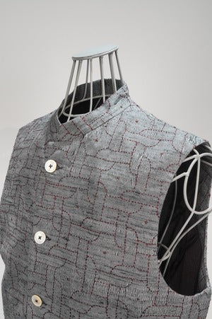 PERIOD FEATURES/ Hand Woven Silk Embroidery  Waist Coat