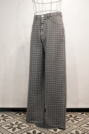 REVERBARATE /  REV-25SS-TR13 GRID DENIM PANTS BUGGY (220955)