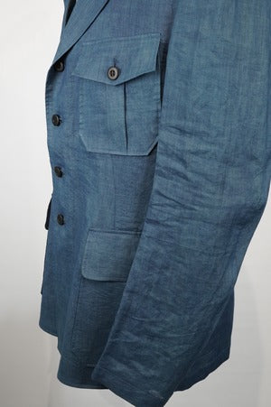 m's braque / ”AMAMI HAND INDIGO” (奄美染めインディゴ）Safari Jacket