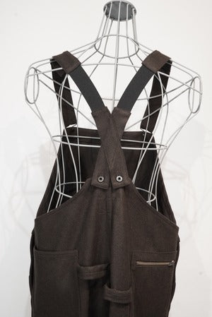 Nigel Cabourn OX'ed Silver / Coal Miner Dungarees B.Cloth All-in-one   (221106)