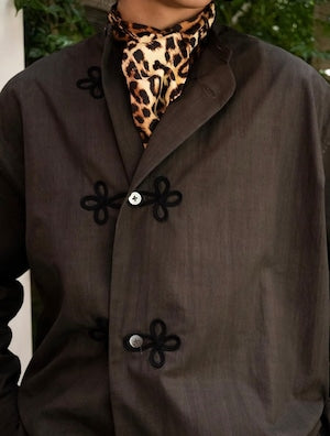 HAVERSACK / Dying Black Broadcloth (Japan Sumizome) Sleeping Shirt   (221040)