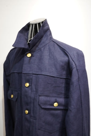 KONNO / 型破り ’’陸式’’ Heavy Linen Canvas Denim Jacket  (220890)