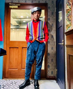 FANNI LEMMERMAYER×ARCD / Alpaca Knit Vest  (Blue)