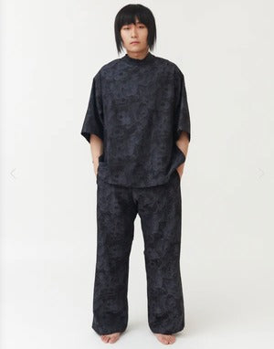 NOBNAGA Paris /Mock Neck Side Opening T-Shirt
