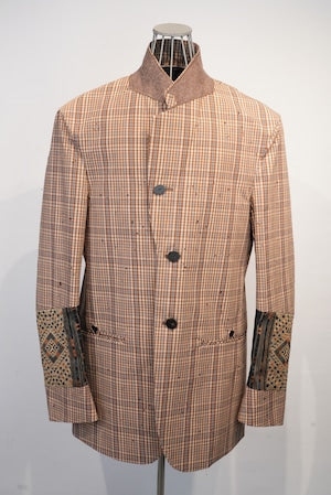 CLASS /  CCGSO5UNI  LAOSILK HAND EMBROIDERY BROKEN CHECK (LYRIA)     (221180)