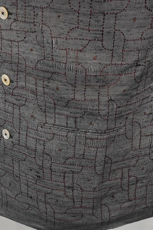 PERIOD FEATURES/ Hand Woven Silk Embroidery  Waist Coat