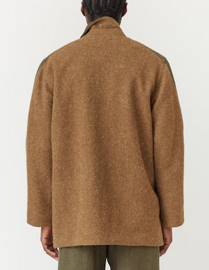 NOBNAGA Paris / British Wool DOUBLE OVERLAP LONG JACKET    (221089)