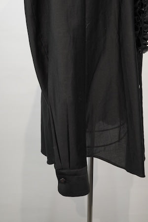 NOBNAGA Paris/ Ruffled Stand -Up Collar Shirt