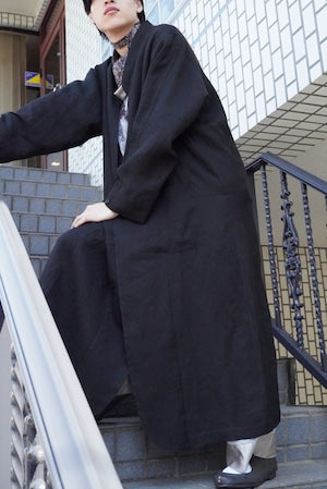 eofm / Linen long length coat   (220971)
