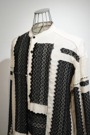 CURRENTAGE / A2544FB316　Jacquard Embroidered Shirt