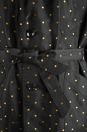 HS-ATTIRE（HAVERSACK) × ARCD / Ramie silk dots jacquard Robe Coat