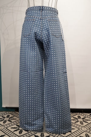 REVERBARATE /  REV-25SS-TR13 GRID DENIM PANTS BUGGY (220956)