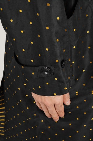 HS-ATTIRE（HAVERSACK) × ARCD / Ramie silk dots jacquard Robe Coat