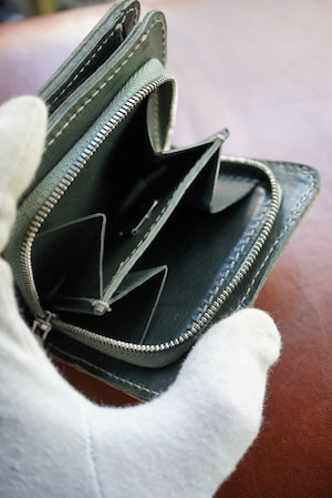 GUIDI / CROCODILE FULL GRAIN SMALL LEATER WALLET
