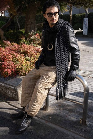 OPPOSE DUALITY /  Melton Snake Scarf  (221113)