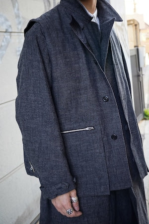 HAVERACK /  Old Herringbone Jerkin Vest   (221168)