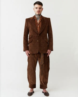 NOBNAGA Paris / Super Concave Shoulder Brown Corduroy Jacket