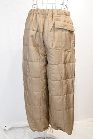 HAVERACK / Silk quilting Wide Easy Pants   (221091)
