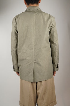 MAINU/Cotton Silk Peaked Lapel Jacket