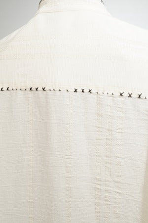 CURRENTAGE / A2544FB316　Jacquard Embroidered Shirt