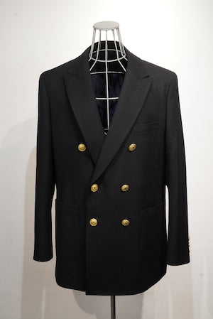 KONNO / 正統型 ''弍式'' 鬼ギャバ　濃紺 Double Navy Blazer Jacket  (220888)