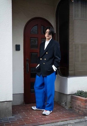 KONNO / 正統型 ''弍式'' 鬼ギャバ　濃紺 Double Navy Blazer Jacket  (220888)