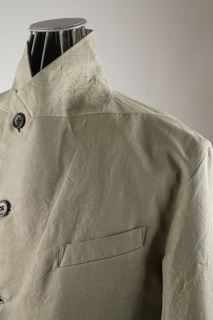 MAINU/Cotton Silk Peaked Lapel Jacket