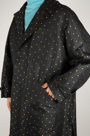 HS-ATTIRE（HAVERSACK) × ARCD / Ramie silk dots jacquard Robe Coat