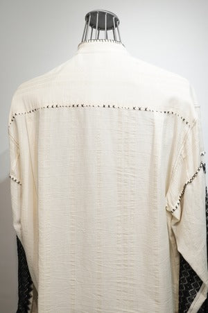 CURRENTAGE / A2544FB316　Jacquard Embroidered Shirt