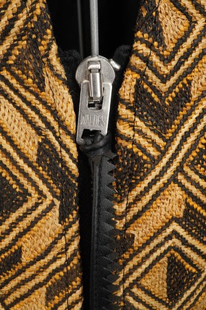 eofm  / African Kuba Cloth Horse Leather Vest
