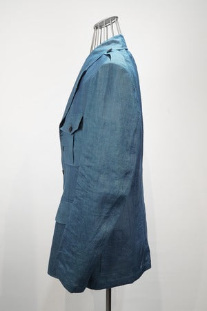 m's braque / ”AMAMI HAND INDIGO” (奄美染めインディゴ）Safari Jacket